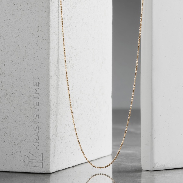 Цепь из желтого золота 585, плетение «Перлина»